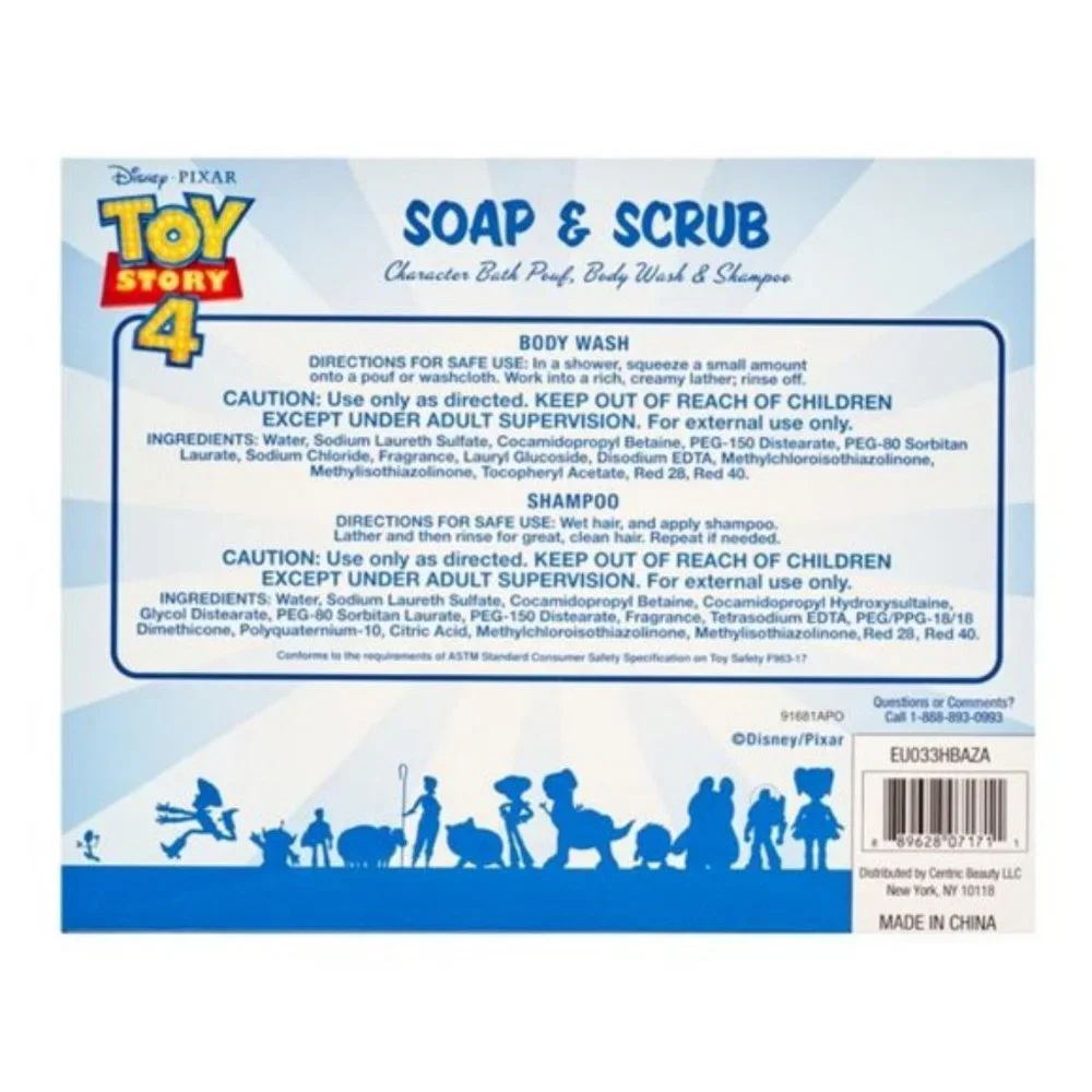 Disney Pixar Toy Story 4 Soap and Scrub 4 Piece Set